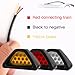 Osilly Car Triangle Rear Brake Light, 12V F1 Style 12 LED Vehicle Third Brake Tail Warning Flash Light, Automotive DRL Rear Fog Stop Safety Lamp, Universal for ATV Truck SUV Sedan (Red)