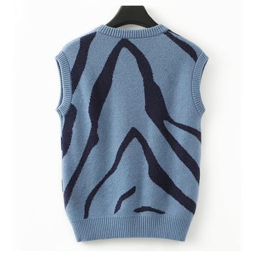 JEShifangjiusu Men's Sleeveless Knitted Pullover Vest Ribbed Hem Warm Tank Top V Neck Thick Sweaters for Winter2