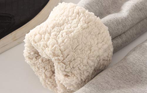 Snoly Calça de moletom feminina de lã de inverno para corrida com forro térmico sherpa e cores doces