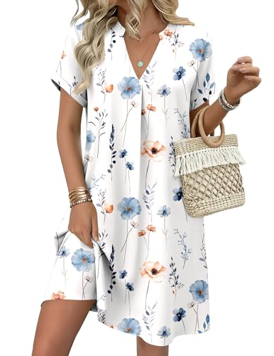 Zeagoo Dresses for Women Beach Coverups for Women Women's Boho Dress Shift Dresses Cruise Wear for...