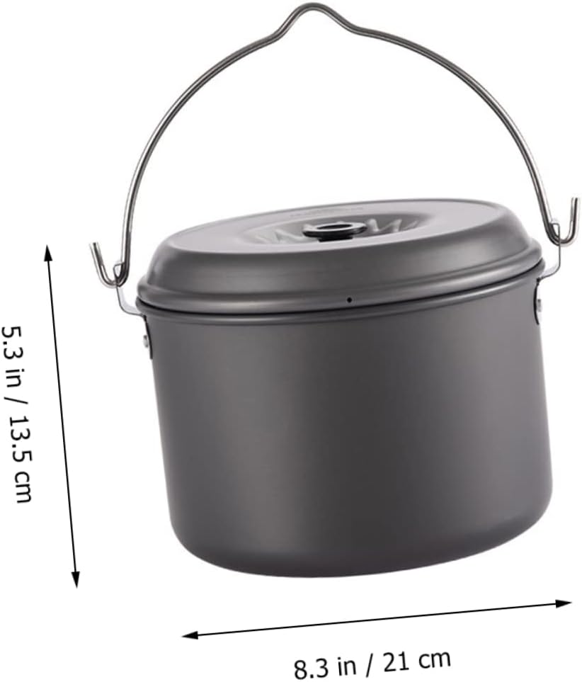 1Pc Portable Camping Pot Durable Cook Kit Non Stick Design for Hiking Backpacking and Picnics Essential Outdoor Cooking Gear