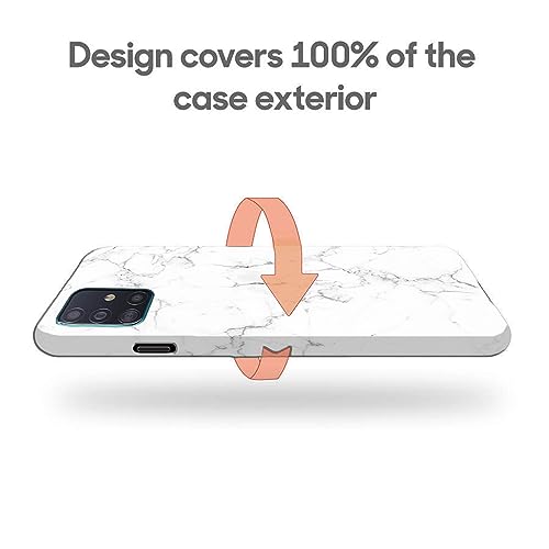 Image of COLORflow Back Cover Compatible with Samsung Galaxy A71 | Beautiful White Marble | Designer Printed Hard CASE Bumper Back Cover