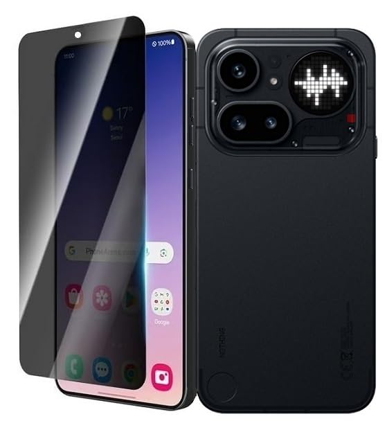 Image of Privacy For Nothing Phone 4a /4a Pro 5G Tempered Glass /Anti-Spy Anti-Scratch Screen Protector /Easy Self Installation /Case Friendly (Fingerprint is Not Working) -1Pack|Black