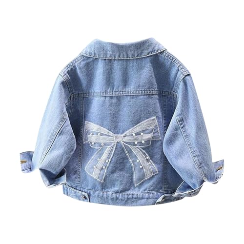 Girls Denim Jacket For Girls Jean Jacket Cute Dressy Lightweight Baby Kids Colthes For Toddler Trendy Casual Tween Outfits For Teens Fashion Fall Anthropologie Junior Tops Light Blue Size 5-6