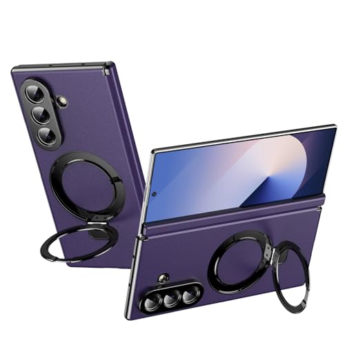 Konstreet ���U�[�P�[�X Samsung Galaxy Z Fold 7�p �v���~�A�����U�[�L�b�N�X�^���h�J�o�[ �q���W�ی� �j�����p�X�����ی�P�[�X�AGalaxy Fold 7�p�ϋv���P�[�X�i�p�[�v���j