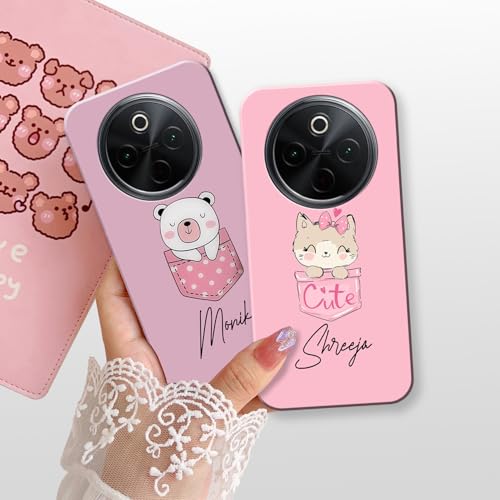 Image of COLORflow Back Cover Compatible with Vivo T4 5G / Y300 Pro 5G / iQOO Z10 5G | Cute Pocket Cartoons Color Customized Back Cover Compatible with Vivo T4 5G / Y300 Pro 5G / iQOO Z10 5G