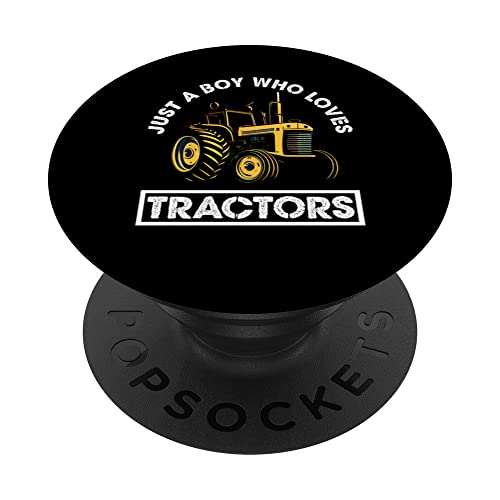 Solo un ragazzo che ama i trattori, divertente trattore Farm Kids PopSockets PopGrip Intercambiabile