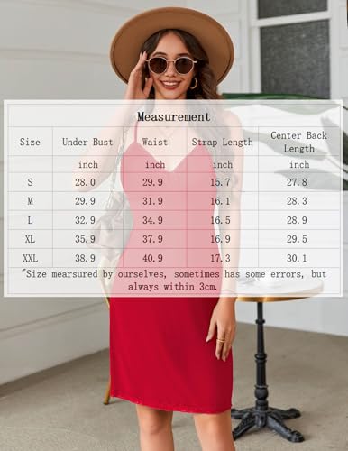 Image of Avidlove Spaghetti Strap Slip Dress Lace Trim Full Slips for Under Dresses Sexy Nightgown