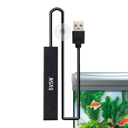 Calentador De Acuario Ajustable - Calentador De Pecera Pequeña, Calentador De Acuario Compacto Para Peces De Acuario | Calentador Automático De Tortugas | Calentador Preestablecido Con Control De Temp