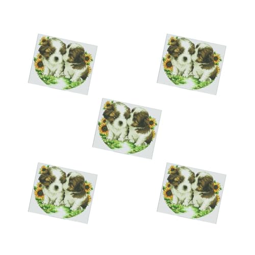 Broderie point de croix 11 CT double motif chiens pour décorer votre salon de toiles faites main