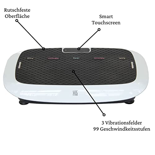 Fitness Vibrationsplatte rutschfest Für Das Training Zuhause Inklusive Widerstandsbändern – Touchscreen Und… – Bild 3