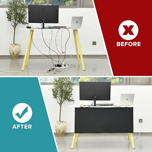 Cacher les câbles sous le bureau grâce au panneau d'intimité 150cm
