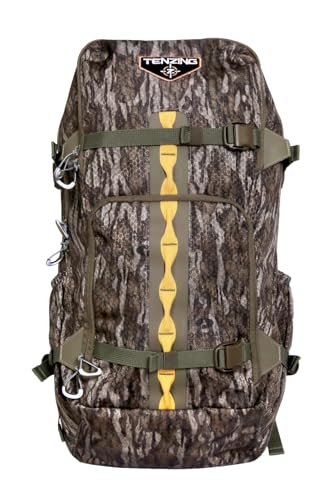 Image of TENZING 1200 Whitetail Day Pack, Mossy Oak Bottomlands | Hydration Bladder Compatible Ultra-Durable Camo Hunting Backpack with 4 Compartments & 11 Pockets