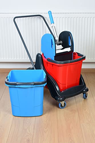 Reinigungswagen Hypafol mit 2x25l Eimern und Trennwand