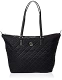polo ralph lauren handtasche schwarz Reißverschluss Tommy Hilfiger Damen Poppy Tote Umhängetasche, Schwarz (Black), 32x47x14cm