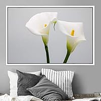 Framed Canvas Wall Art Bright Flowers Closeup Colorful Cool Floral Multicolor Petal Photography Realism Romantics - 16x24 inches