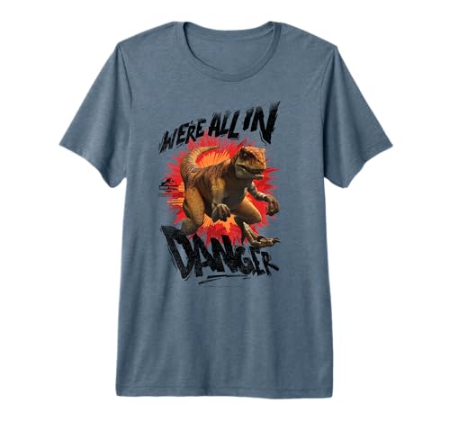 T-shirt Premium Jurassic World Chaos Theory avec impression haut de gamme du Raptor