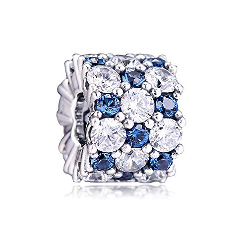 PANDOCCI 2019 Winter Blauw & Clear Sparkle Kralen 925 Zilver DIY Past voor Originele Pandora Armbanden Charm Mode Sieraden