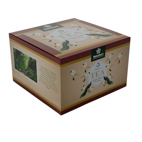 Image of Makaibari Biodegradable Organic Fuso Pyramid Tea Bag Dargeeling Green Organic | USDA Certified Premium Green Tea | Anti-Oxidants, Immunity Booster | 100% Organic | 50 Tea bags |