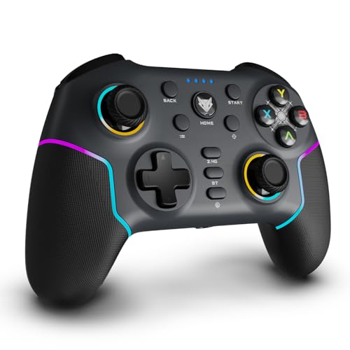 Image of EvoFox Elite X2 Pro Gaming Controller for PC, Android, TV, Switch Tri-Mode -2.4G /BT /Wired Gamepad, HallSense Magnetic Triggers & Joystick, 1000Hz Polling, RGB, Replaceable JoySticks,16h Battery-Black