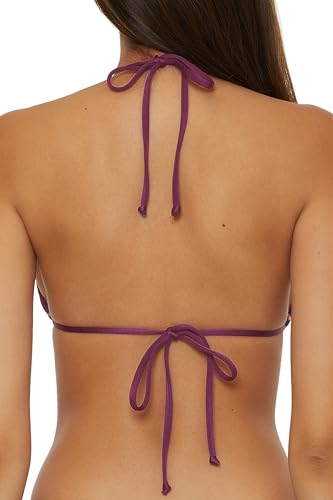 BECCA Color Sheen Triangle Bikini Top, Adjustable, Tie Back, Swimwear Separates for Women2