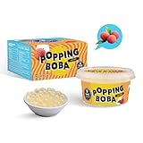Flavfar Lychee Bursting Boba Pearls | Popping Boba for Fruit Tea, Bubble Tea, Yogurt, Ice Cream, Desserts, Snacks & Toppings | Add Fun Flavor - 490g 1 Pack