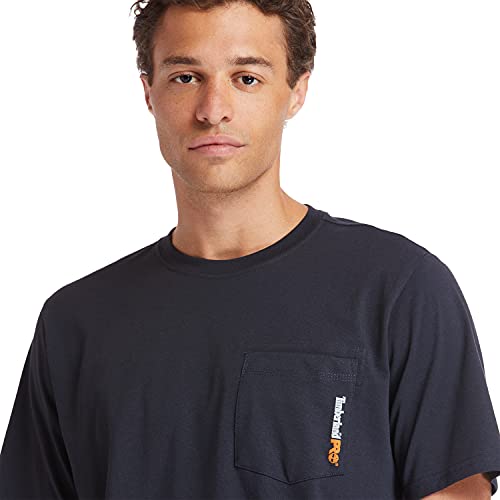 Timberland Pro Mens Base Plate Blended Short Sleeve T-Shirt Work Utility T Shirt, Dark Navy, X-Large Us #TOP3