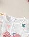 sweetabby Newborn Baby Girl Clothes Summer White Linen Dress Infant Ruffle Sleeve Heart Dresses Cute Princess Beach Sundress 2 Pieces Baby Outfit 0-3 Months