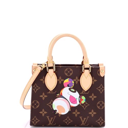 Louis Vuitton, Pre-Loved x Takashi Murakami OnTheGo Tote Limited Edition Monogram Panda BB, Brown
