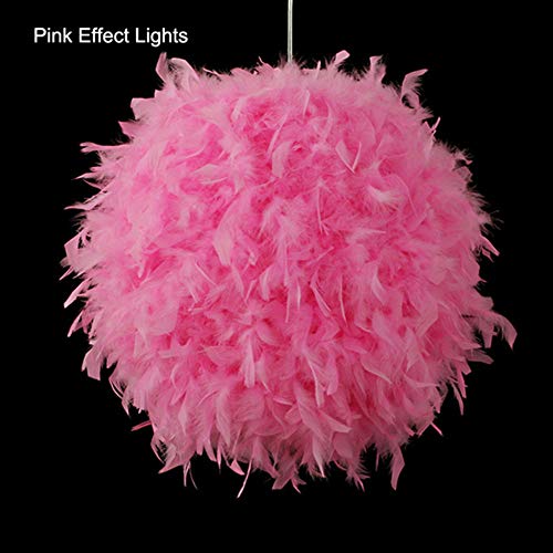 Preisvergleich Produktbild Moderne Luxus Feder Droplight Romantische Hängelampe Lamparas Anhänger Luminaria Kronleuchter Für Wohnzimmer Schlafzimmer-Rosa