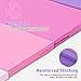Gymnastics Mat, 3'x6'/4'x8' Thick Folding Kids' Gymnastic Tumbling Mat with Carrying Handles for Home Gym Exercise & Play (3x6FT-Pink Gradient).