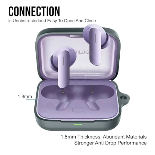Image of Soft Silicone Case Cover for Realme Buds Air 7 | 7 Pro (Moss Green)