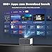 Beamer-4K [800+ Apps Compatible with Netflix, Browser & Live-TV | AI-Auto-Setup & CEC-Steuerung] 1080P 1300 ANSI Lisowod Smart Beamer WiFi 6, Bluetooth 5.2, Dolby Audio, Heimkino & Outdoor Projektor