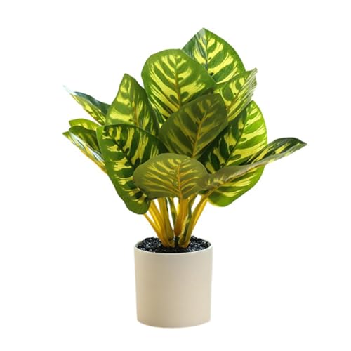 Planta artificial realista en maceta de plastico duradera 6