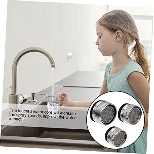 Ultechnovo 3 Pcs Faucet Aerator Sink Strainer Kitchen Faucet Head Water Filter Replacement Water Saving Filter Tap Insert Filter Restrictor Faucet Core Silver Stainless Steel #TOP3