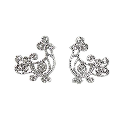 Boucles d'oreilles paon en argent 925 le cadeau idéal pour elle