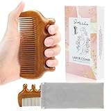 START MAKERS Birthing Comb for Labor Pain Relief, Natural Wooden Comb for Women Labor and Delivery Essentials Labor Comb With Cloth Bag and Box, Pregnancy Gifts for Expecting Mom, Christmas Gift