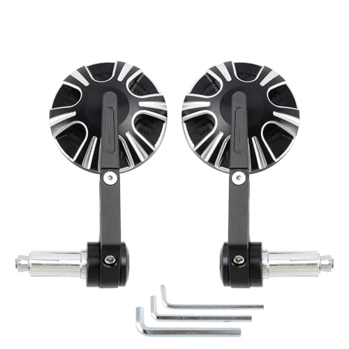 Rétroviseur embout de guidon 22mm 25mm réglable pour grand angle moto