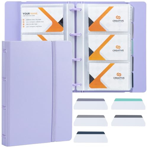 Image of deli Business Card Holder, 180 Cards Book Portable Business Card Organizer