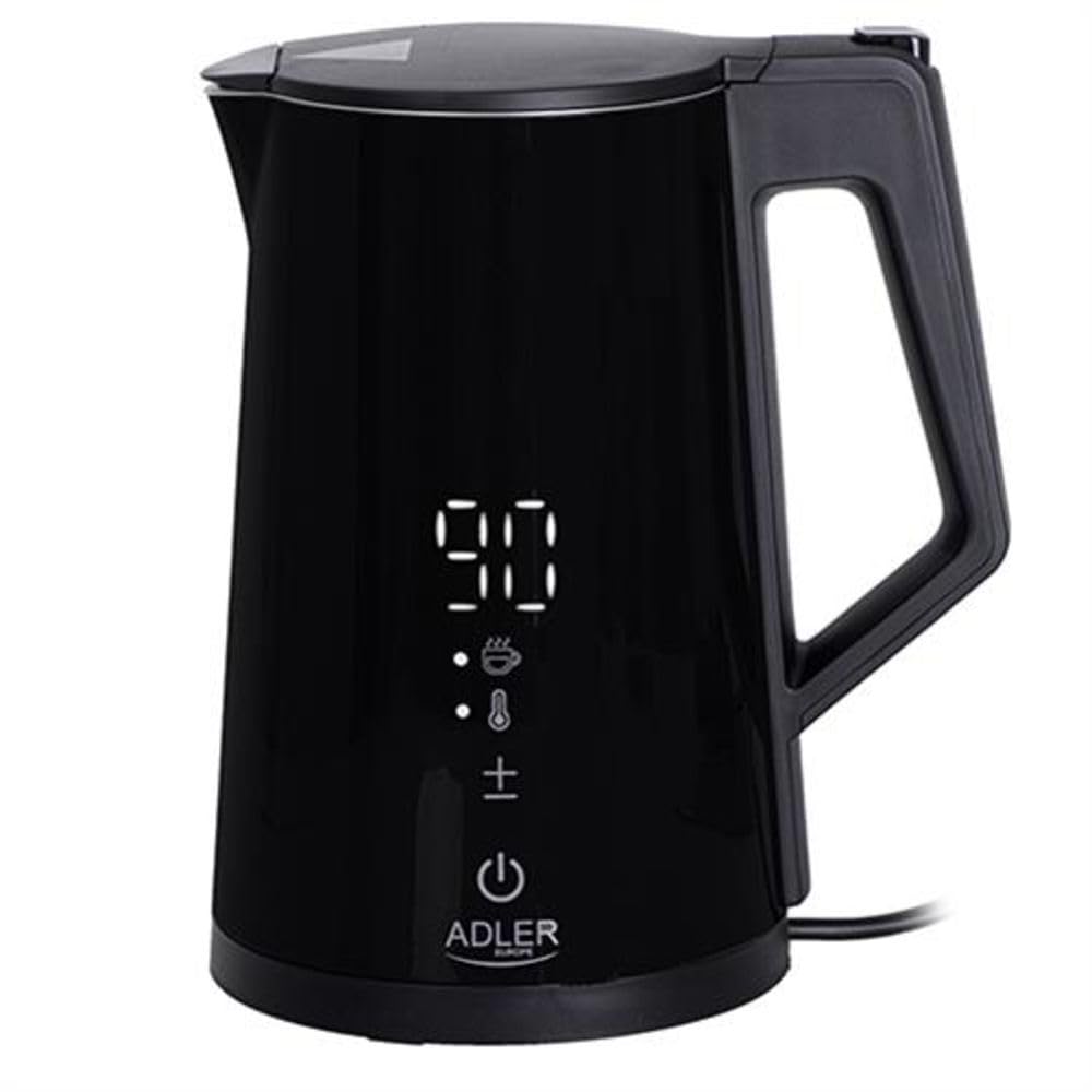 ADLER EUROPE 1345 black Czajnik metalowy LED z regulacją temperatury 1,7L STRIX