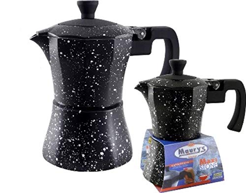 MAURY'S CAFFETTIERA MAXI STONE CON FINITURA EFFETTO PIETRA (2 Tazze)