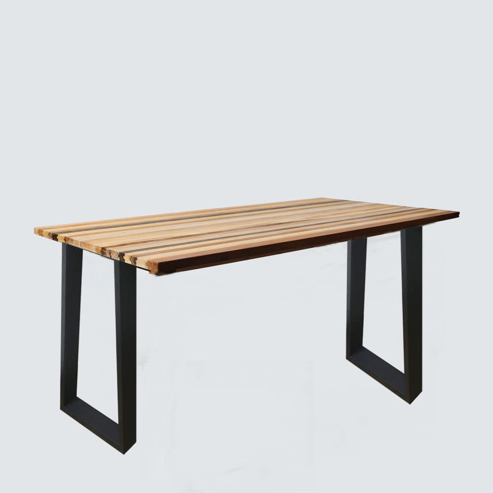 QLLY 2 PCS Patas de Mesa de Metal de Alta Resistencia de 70 cm, Patas de Muebles trapezoidales industriales con Patas Ajustables, Patas de Escritorio Resistentes para Mesa de Bricolaje, 45 cm x 70 cm