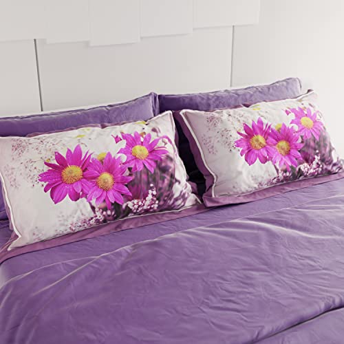 PETTI Artigiani Italiani, Bed Pillowcases, Pair of Pillowcases 50 x 80 cm, Pillow Case, Hypoallergenic Microfibre Pillowcases - Image 2