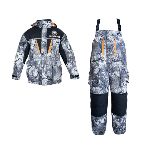 Legendary Camo Ice Fishing Suit Waterproof Gear for Ice Fishing and Snowmobiling - Main Image