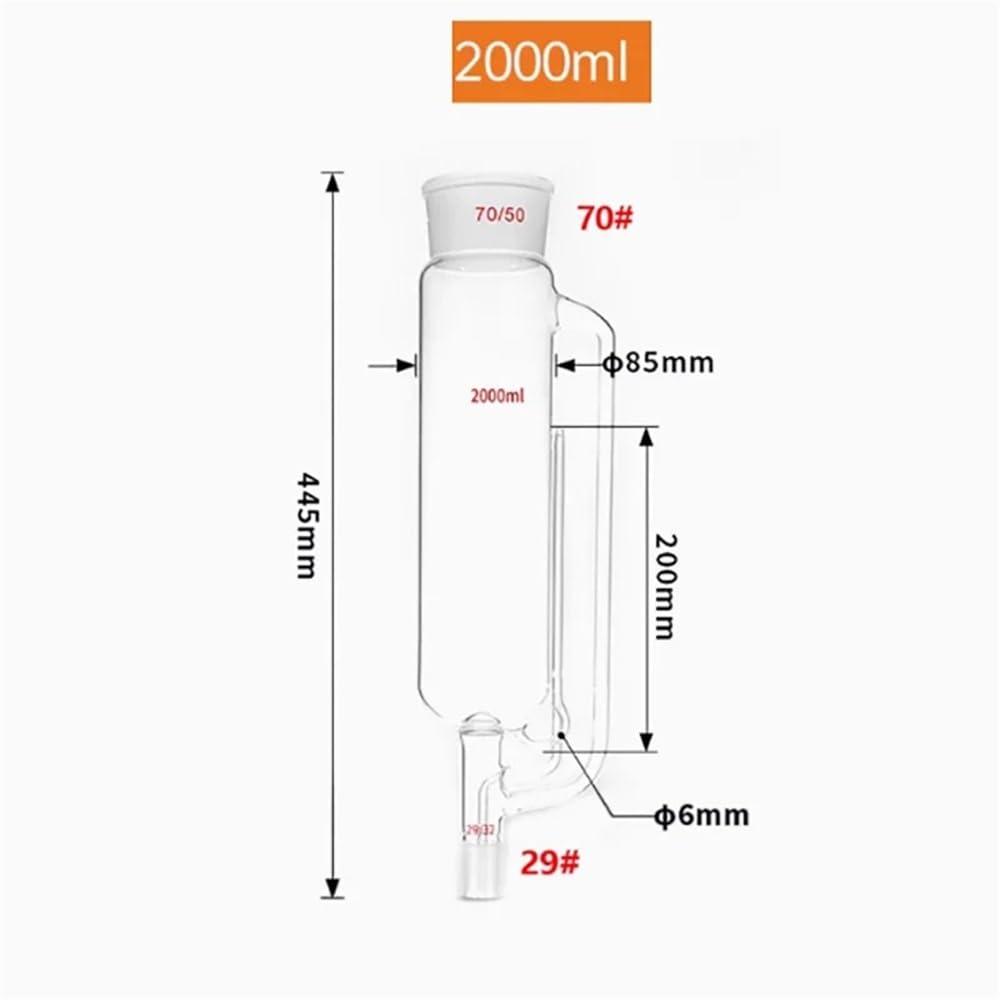 2000 ml ekstraktor szkło wąż laboratorium ekstrakcja urządzenie syfon cylinder ekstrakcja