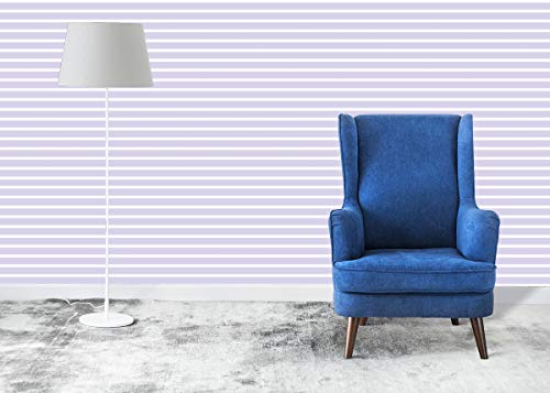 Image of DWELLSINDIA Purple Striped Self Adhesive Wallpaper Waterproof, Scratch Resistant, Laminated 41x244 cm