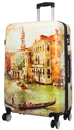 Preisvergleich Produktbild Reisekoffer Venedig Trolley Koffer Bowatex Polycarbonat Stadt Bunt 78 cm XL