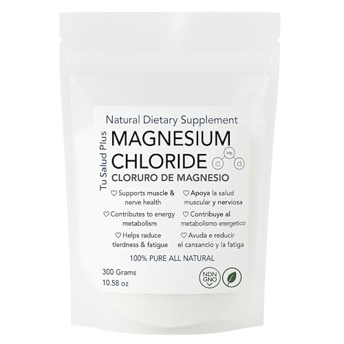 Tu Salud Plus Magnesium Flakes 300g – Cloruro de Magnesio Puro, Pure Magnesium Chloride Flakes for Bath, Relaxation, Muscle & Skin Care