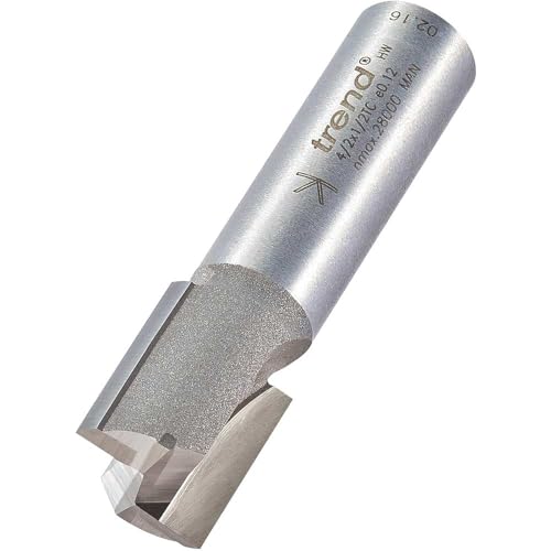 Trend Professional Straight Two Flute Router Cutter, 1/2 Inch Shank, 16mm Cut Diameter, Tungsten Carbide Tipped, 4/2X1/2TC
