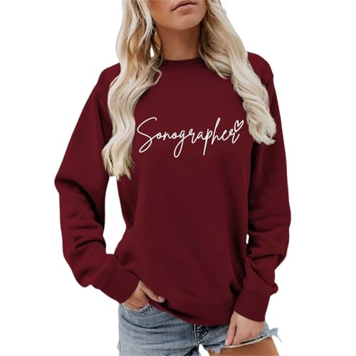 Genérico Sudaderas sin Capucha para Mujer cómodo Traje de casa con Bolsillos Sudaderas sin Capucha Primavera Otoño Suave y cómoda Jersey Amplio De Manga Larga Ligera, versátil para Uso Diario